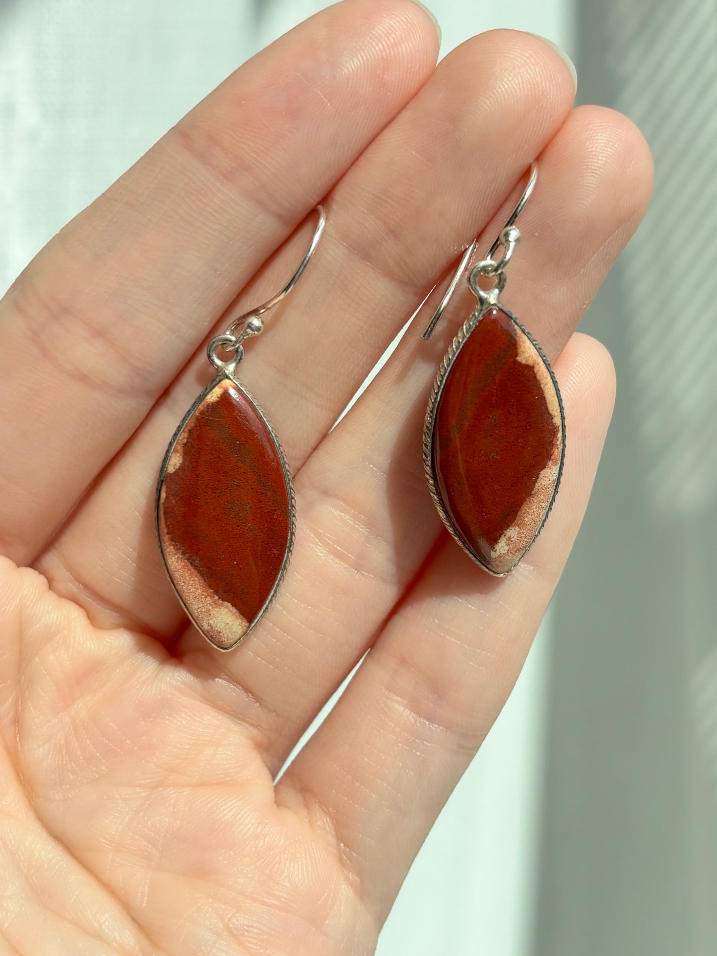 Red Moss Agate Earrings