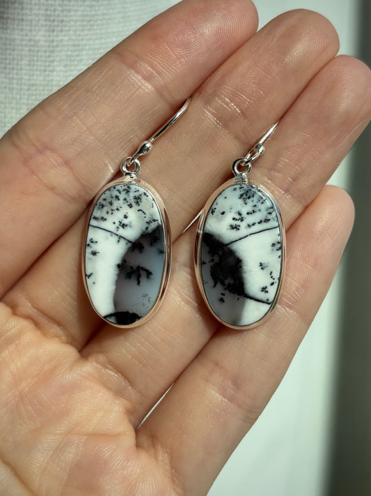 Dendritic Opal Earrings