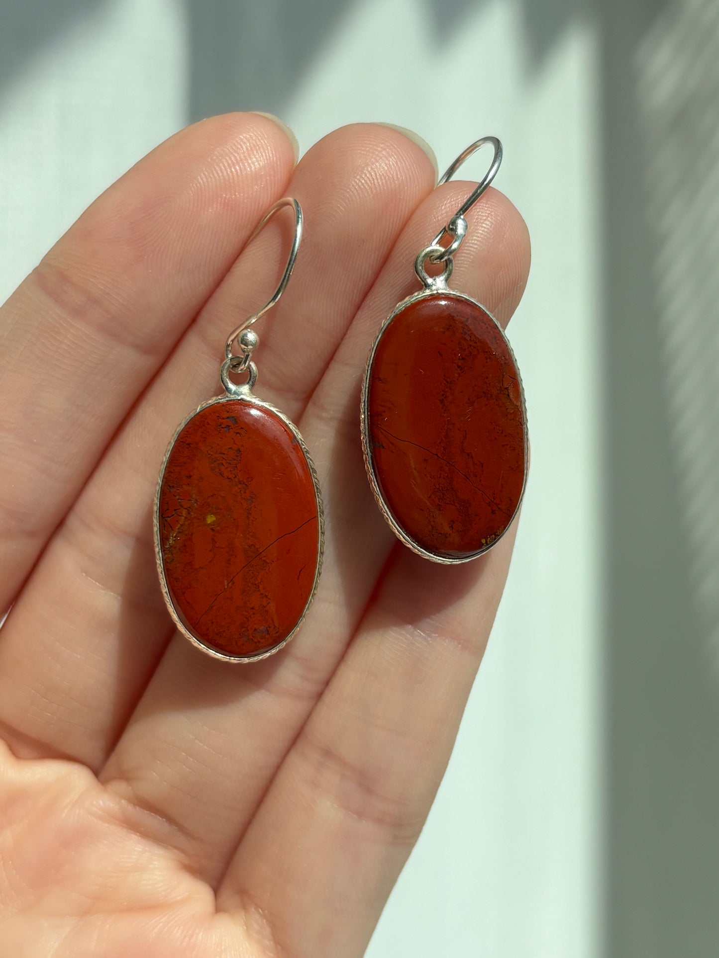 Red Moss Agate Earrings