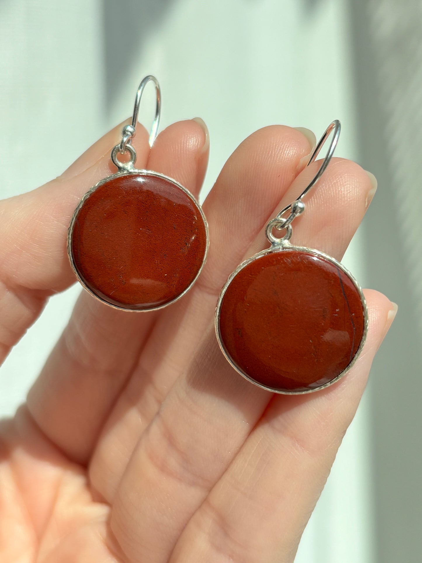 Red Moss Agate Earrings